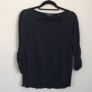 Vince Pima Cotton rolled Sleeve Top